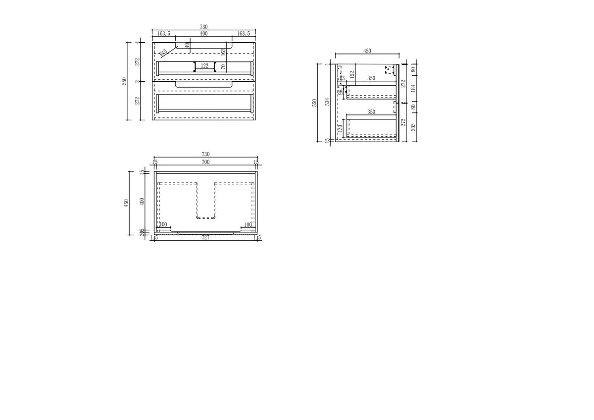 Lovina Tier Wall Hung 750mm gallery