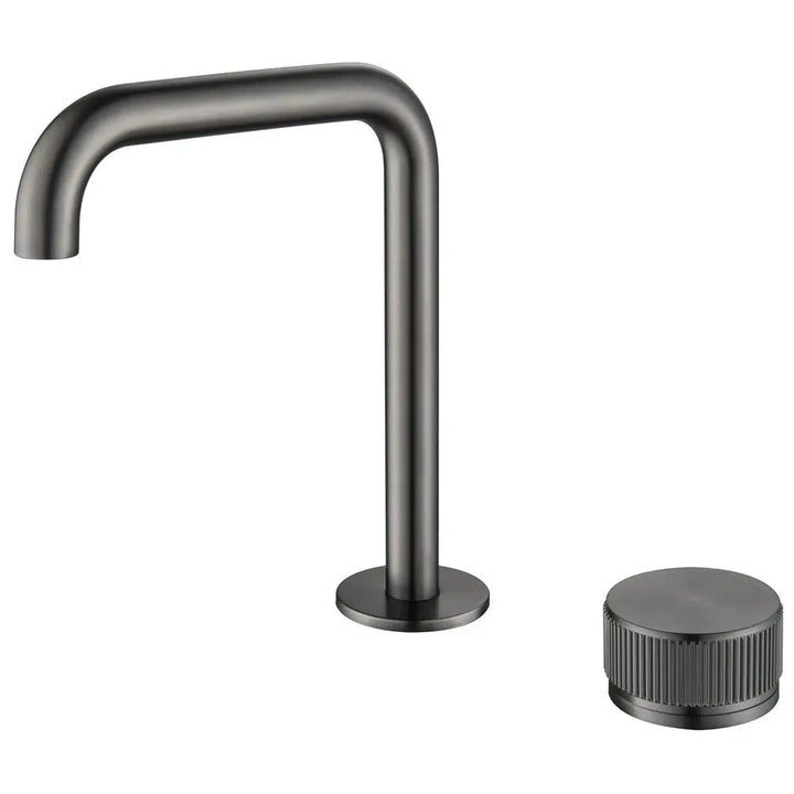 Mica Fluted Soft-Square Hob Basin Mixer Set
