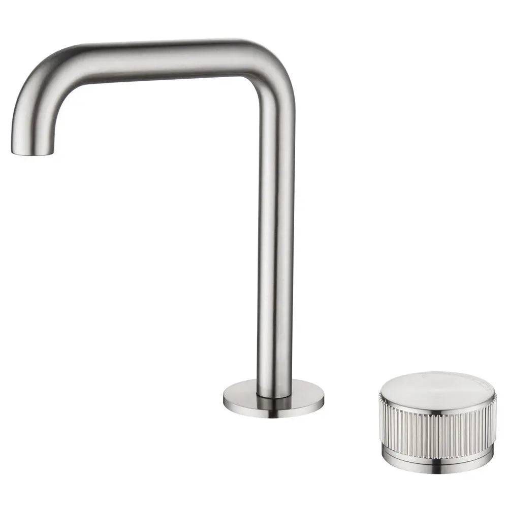 Mica Fluted Soft-Square Hob Basin Mixer Set
