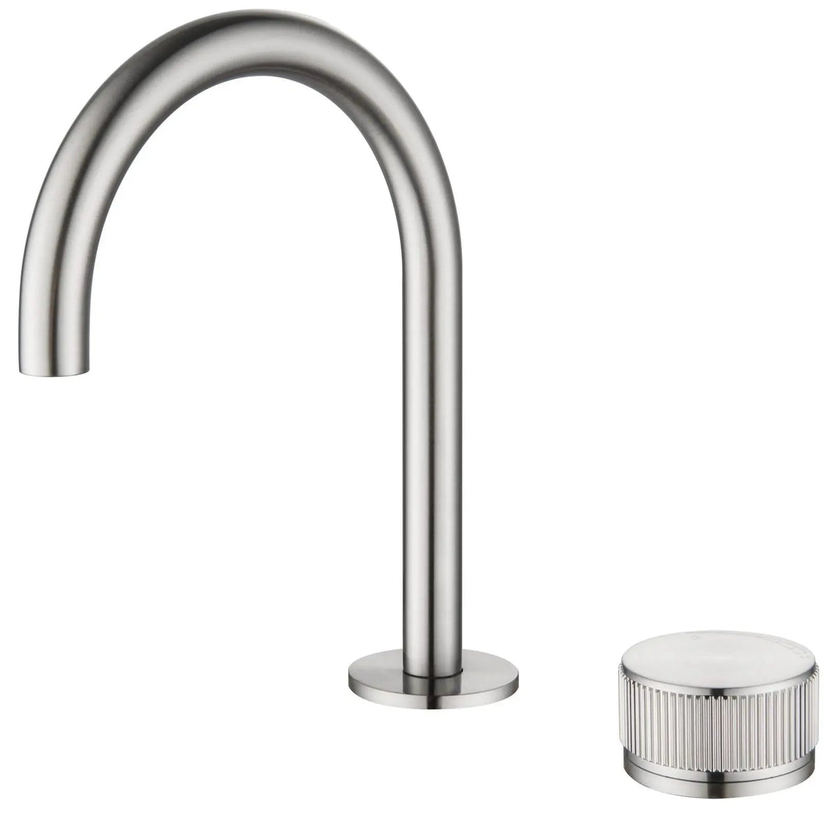Mica Fluted Gooseneck Hob Basin Mixer