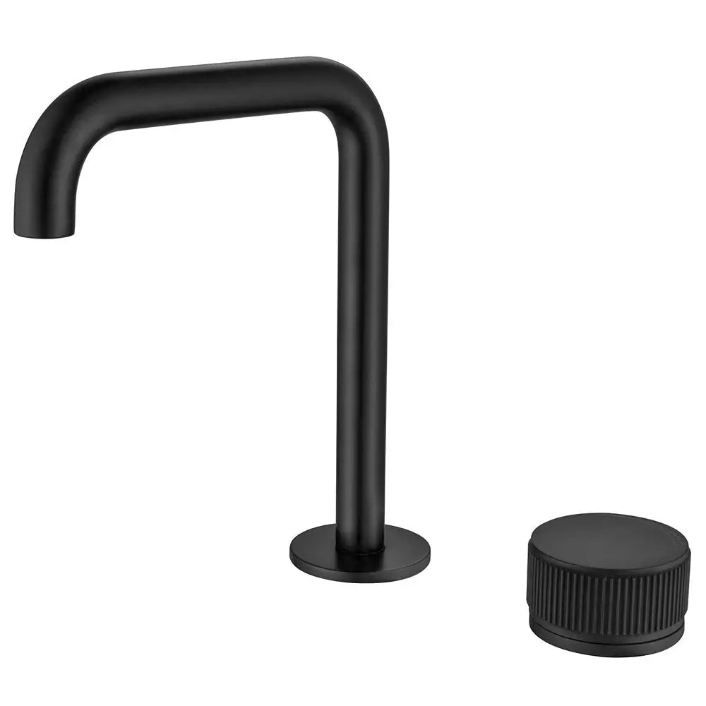 Mica Fluted Soft-Square Hob Basin Mixer Set