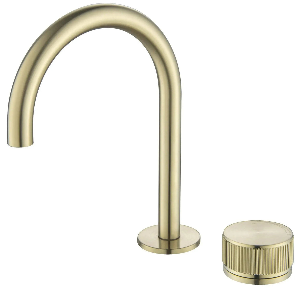 Mica Fluted Gooseneck Hob Basin Mixer