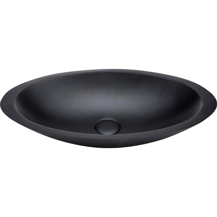 Bahama Solid Surface Above Counter Basin - Matte Black