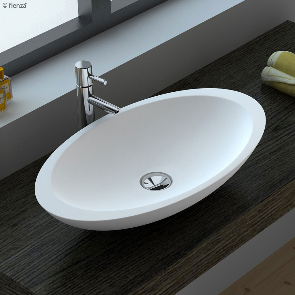 Bahama Solid Surface Above Counter Basin - Matte White