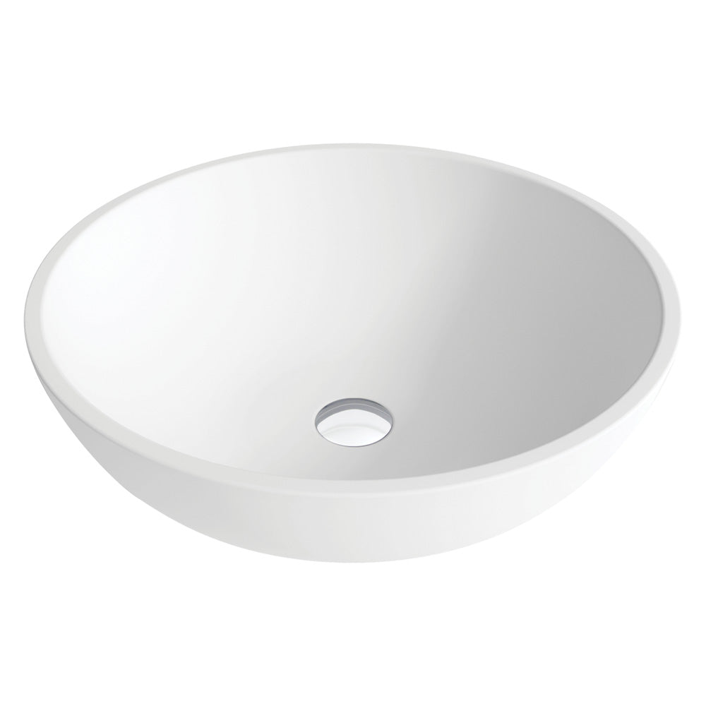 Lexy Solid Surface Above Counter Basin - Matte White