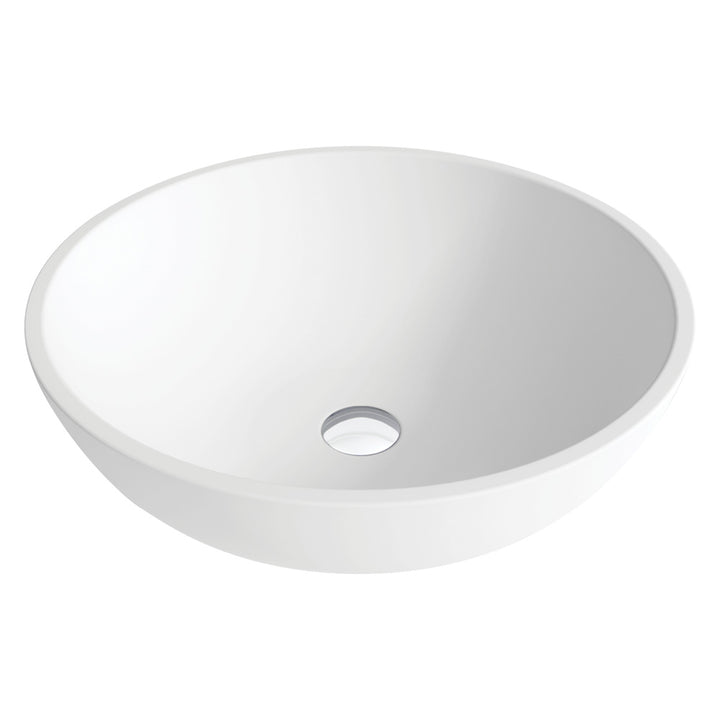 Lexy Solid Surface Above Counter Basin - Matte White