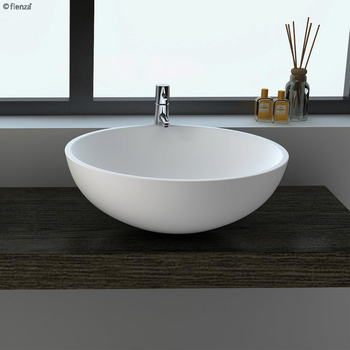 Lexy Solid Surface Above Counter Basin - Matte White