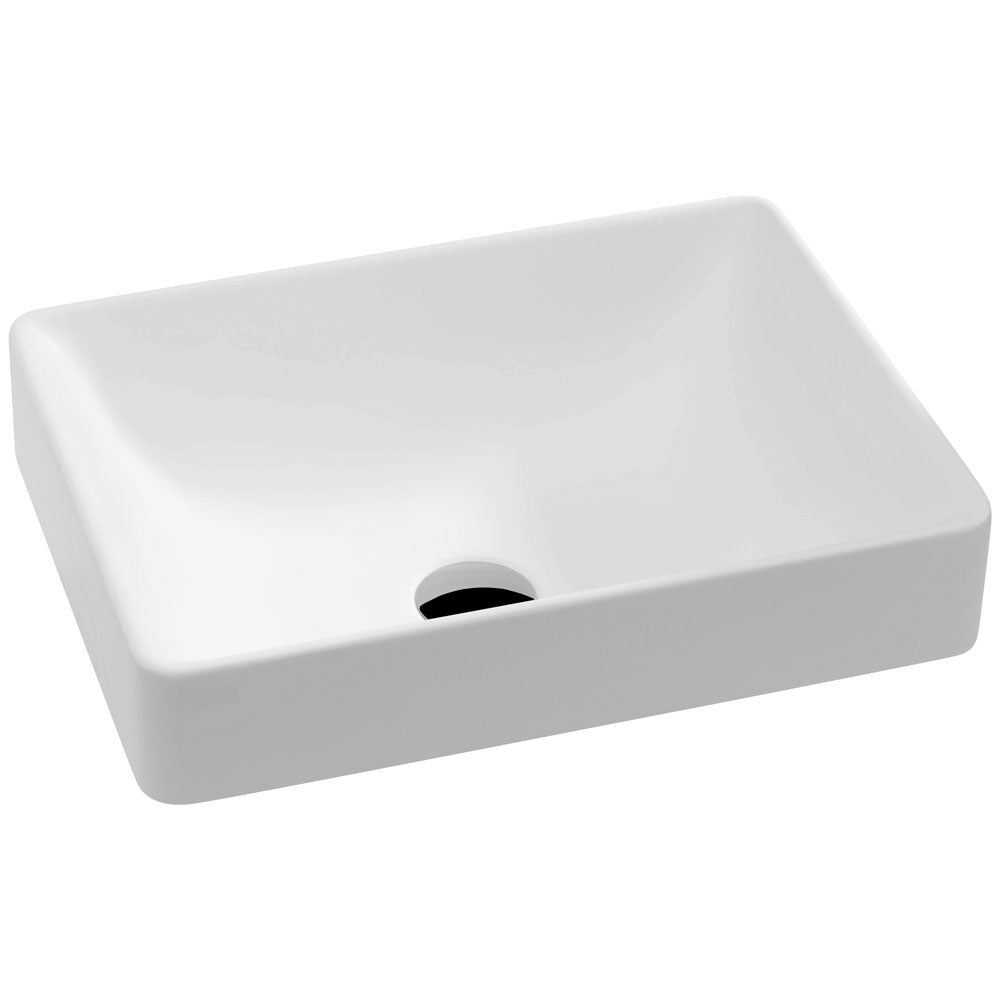 Kados Solid Surface Semi-Inset Basin - Matte White