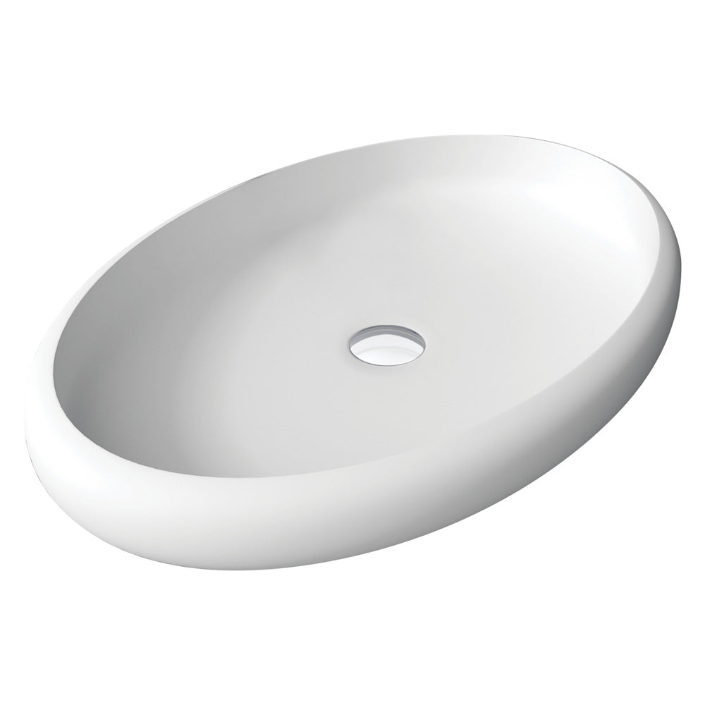 Antonia Solid Surface Above Counter Basin - Matte White