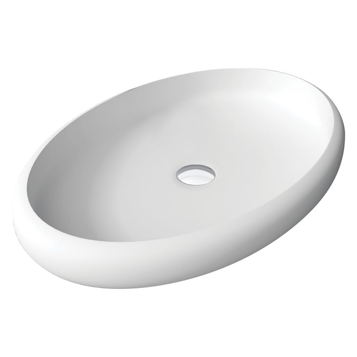 Antonia Solid Surface Above Counter Basin - Matte White