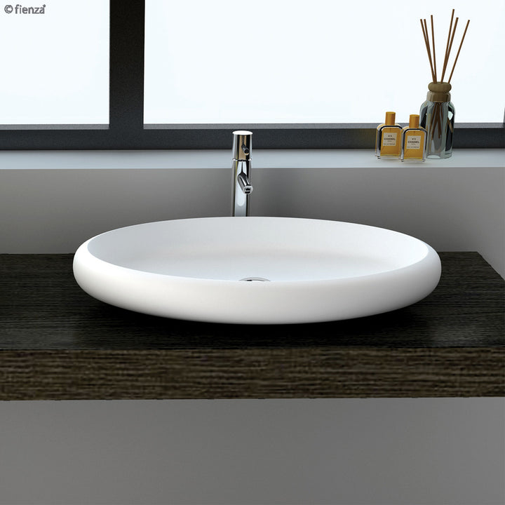 Antonia Solid Surface Above Counter Basin - Matte White