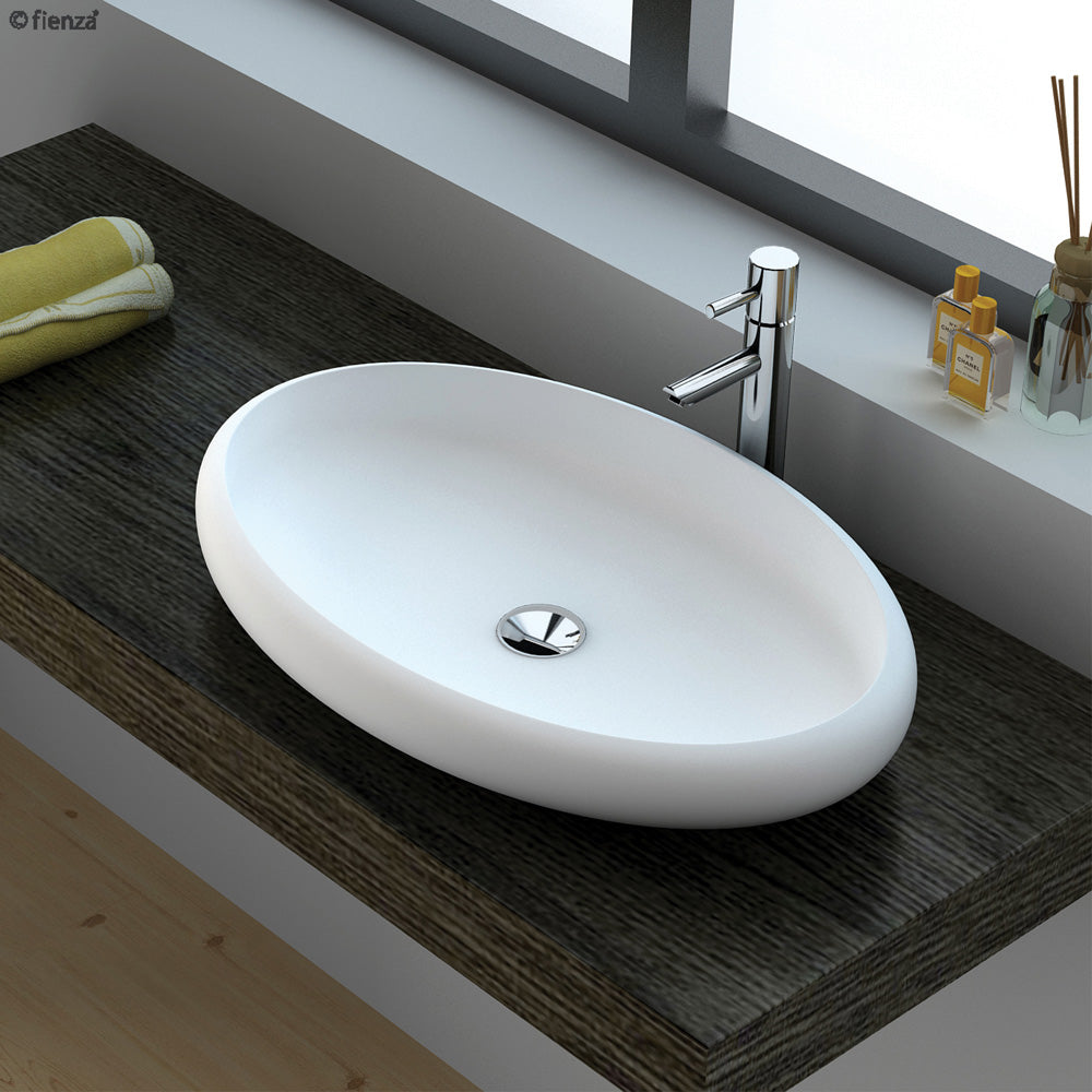 Antonia Solid Surface Above Counter Basin - Matte White