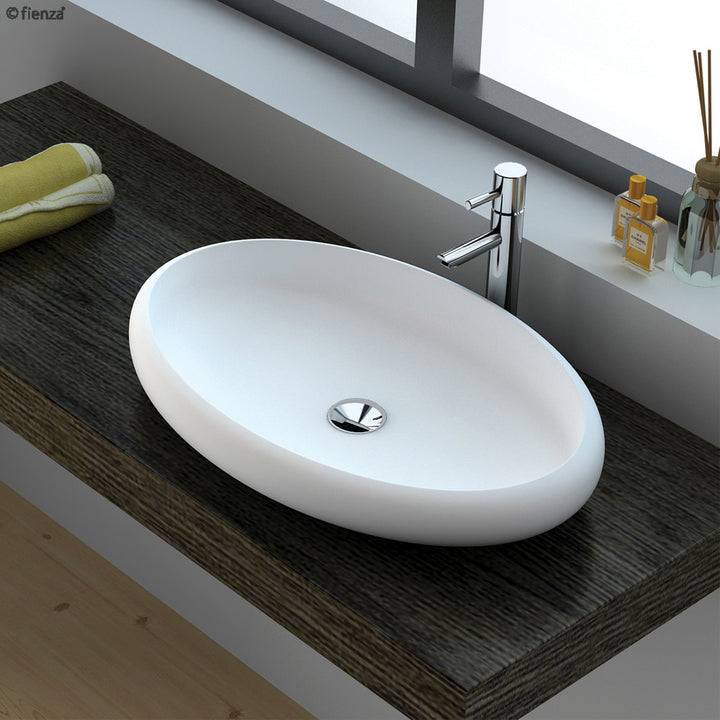 Antonia Solid Surface Above Counter Basin - Matte White
