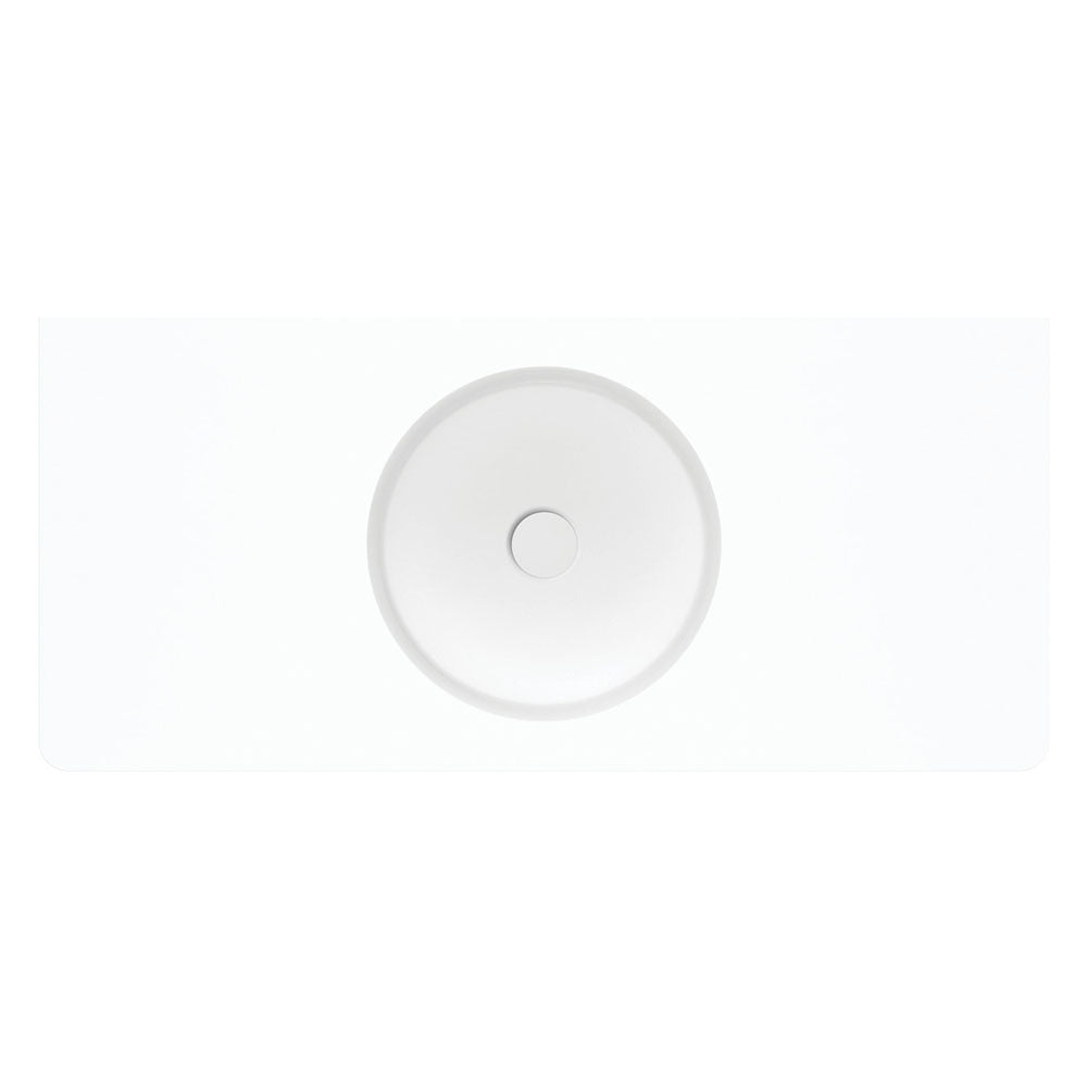 Encanto 1000 Solid Surface Wall Basin - Matte White