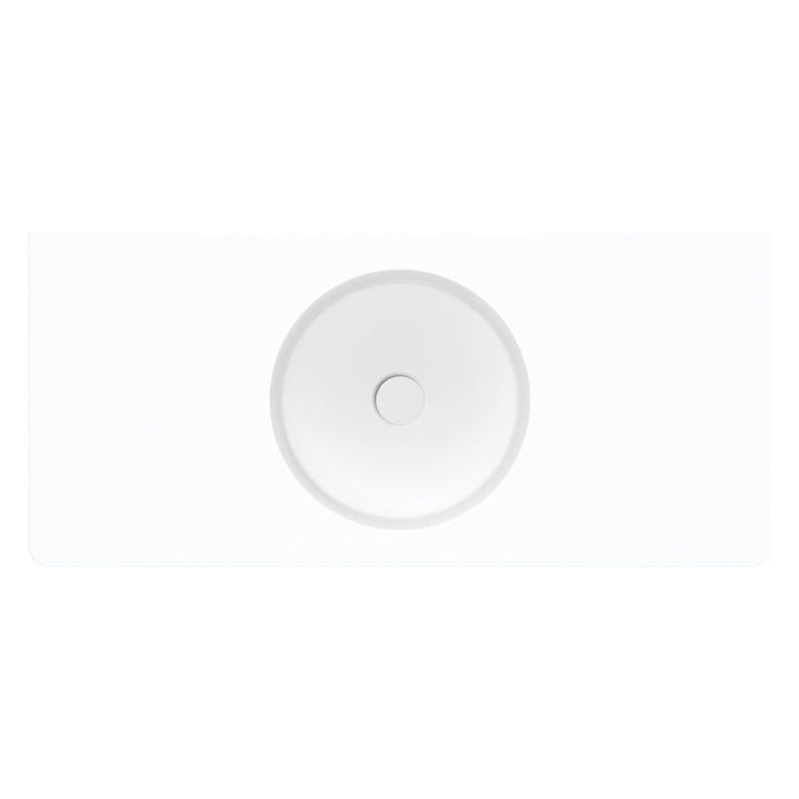 Encanto 1000 Solid Surface Wall Basin - Matte White