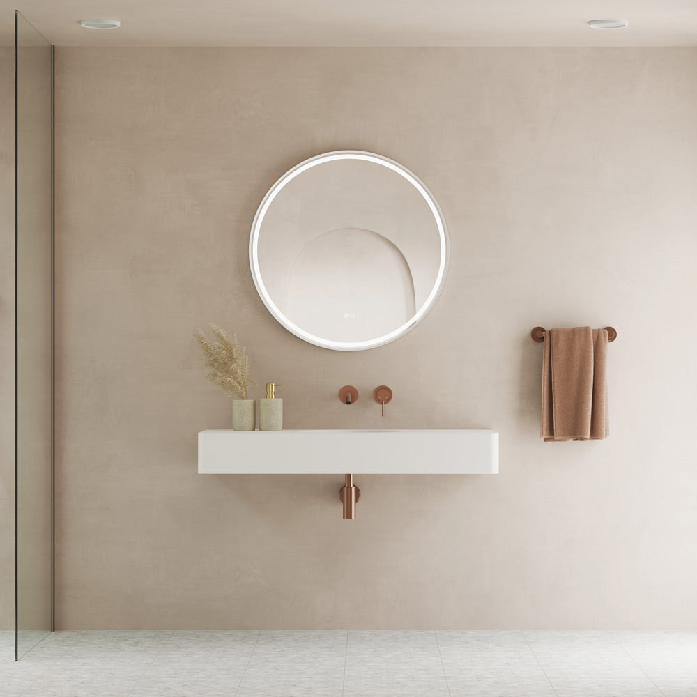 Encanto 1000 Solid Surface Wall Basin - Matte White