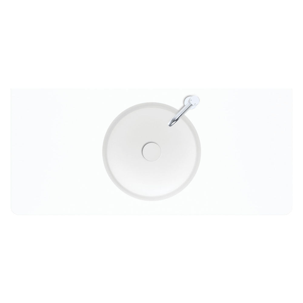 Encanto 1000 Solid Surface Wall Basin - Matte White