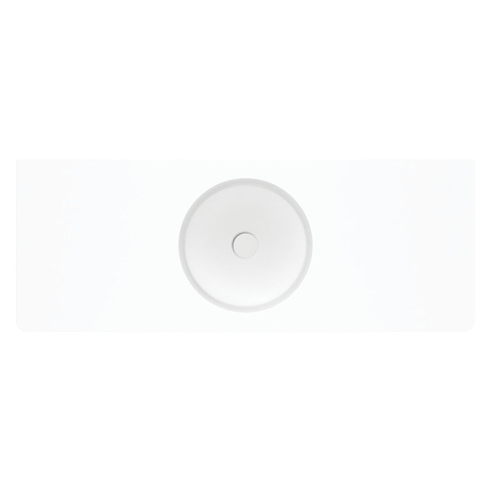 Encanto 1200 Solid Surface Wall Basin - Matte White