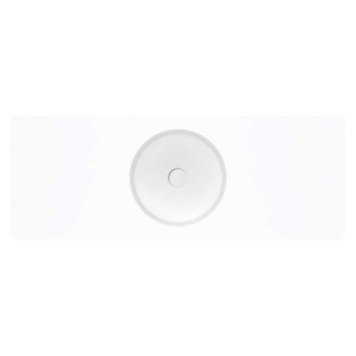 Encanto 1200 Solid Surface Wall Basin - Matte White