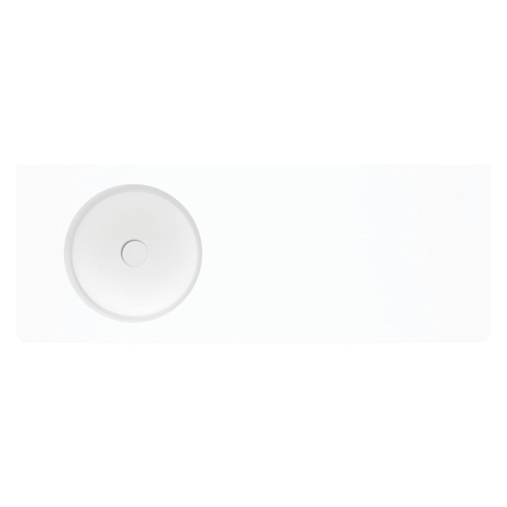 Encanto 1200 Solid Surface Wall Basin - Matte White