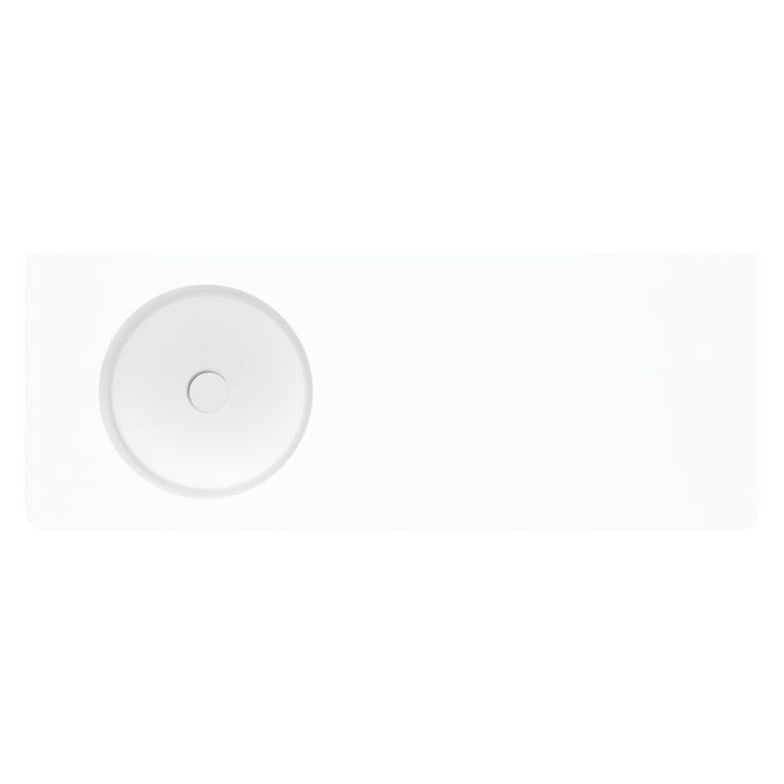 Encanto 1200 Solid Surface Wall Basin - Matte White