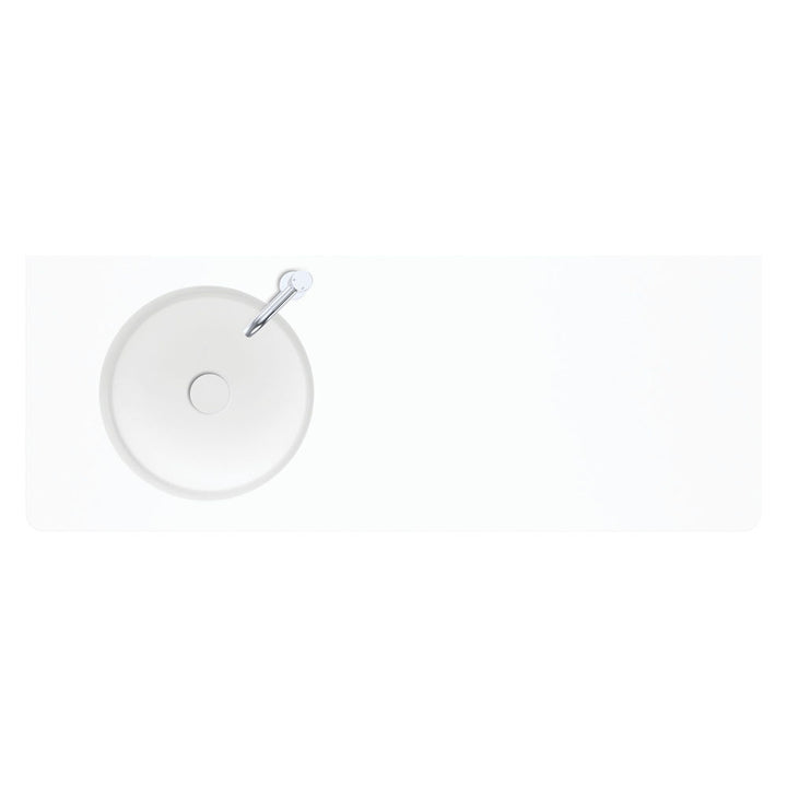 Encanto 1200 Solid Surface Wall Basin - Matte White