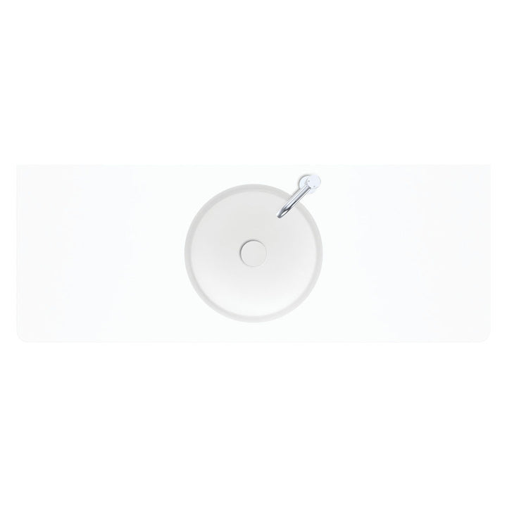 Encanto 1200 Solid Surface Wall Basin - Matte White
