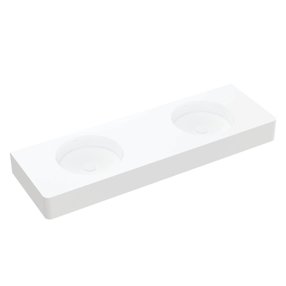 Encanto 1400 Solid Surface Wall Basin - Matte White
