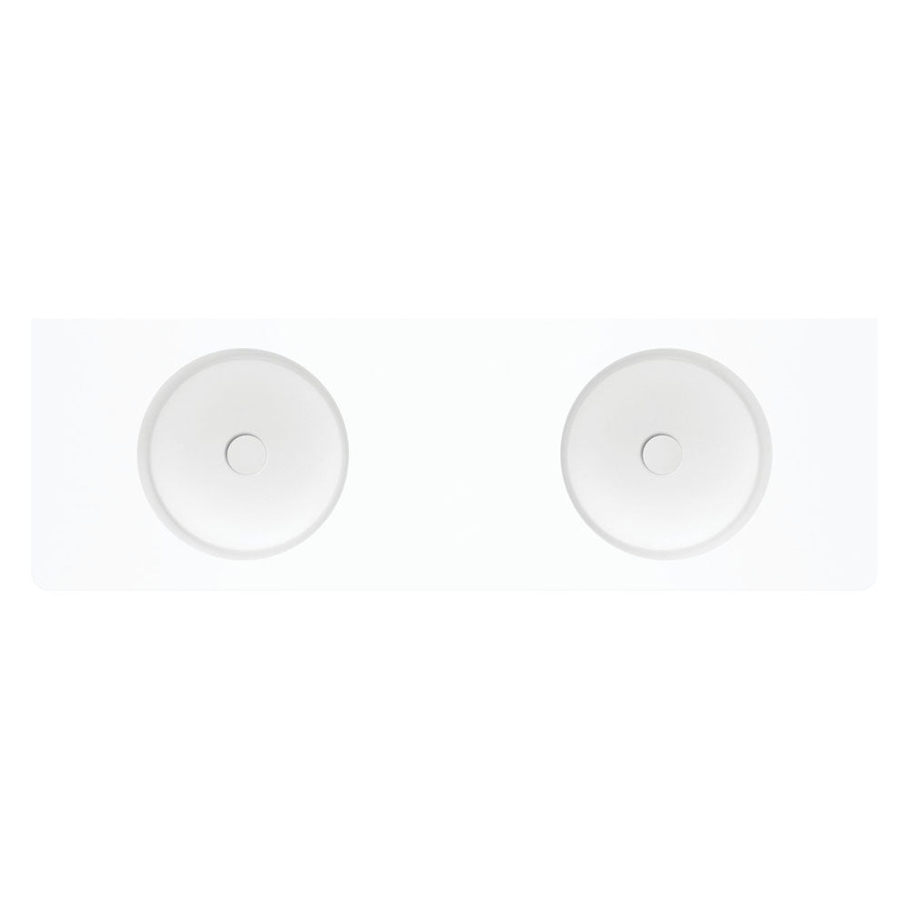Encanto 1400 Solid Surface Wall Basin - Matte White
