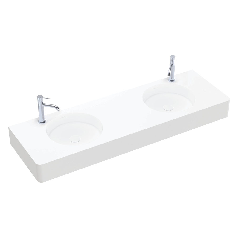 Encanto 1400 Solid Surface Wall Basin - Matte White