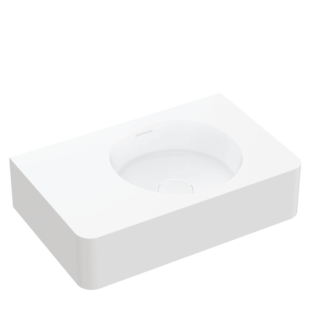 Encanto 470 Solid Surface Wall Basin - Matte White