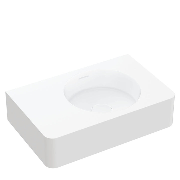 Encanto 470 Solid Surface Wall Basin - Matte White