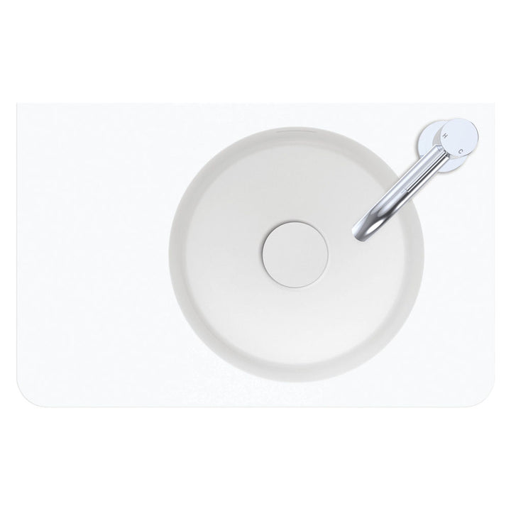 Encanto 470 Solid Surface Wall Basin - Matte White