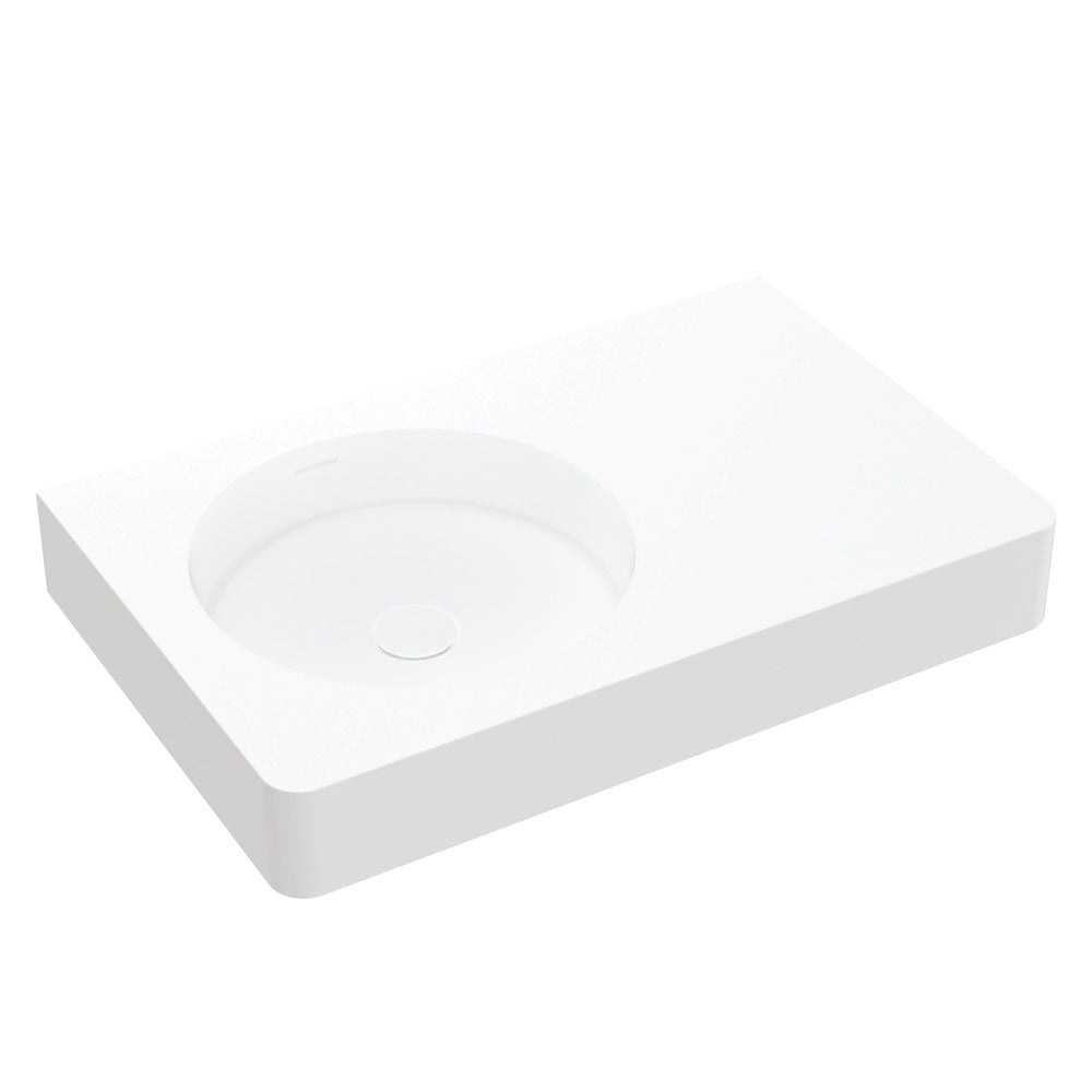 Encanto 700 Solid Surface Wall Basin - Matte White