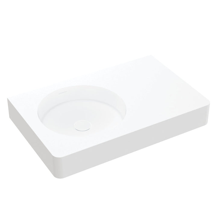 Encanto 700 Solid Surface Wall Basin - Matte White