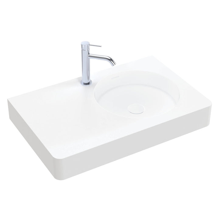 Encanto 700 Solid Surface Wall Basin - Matte White