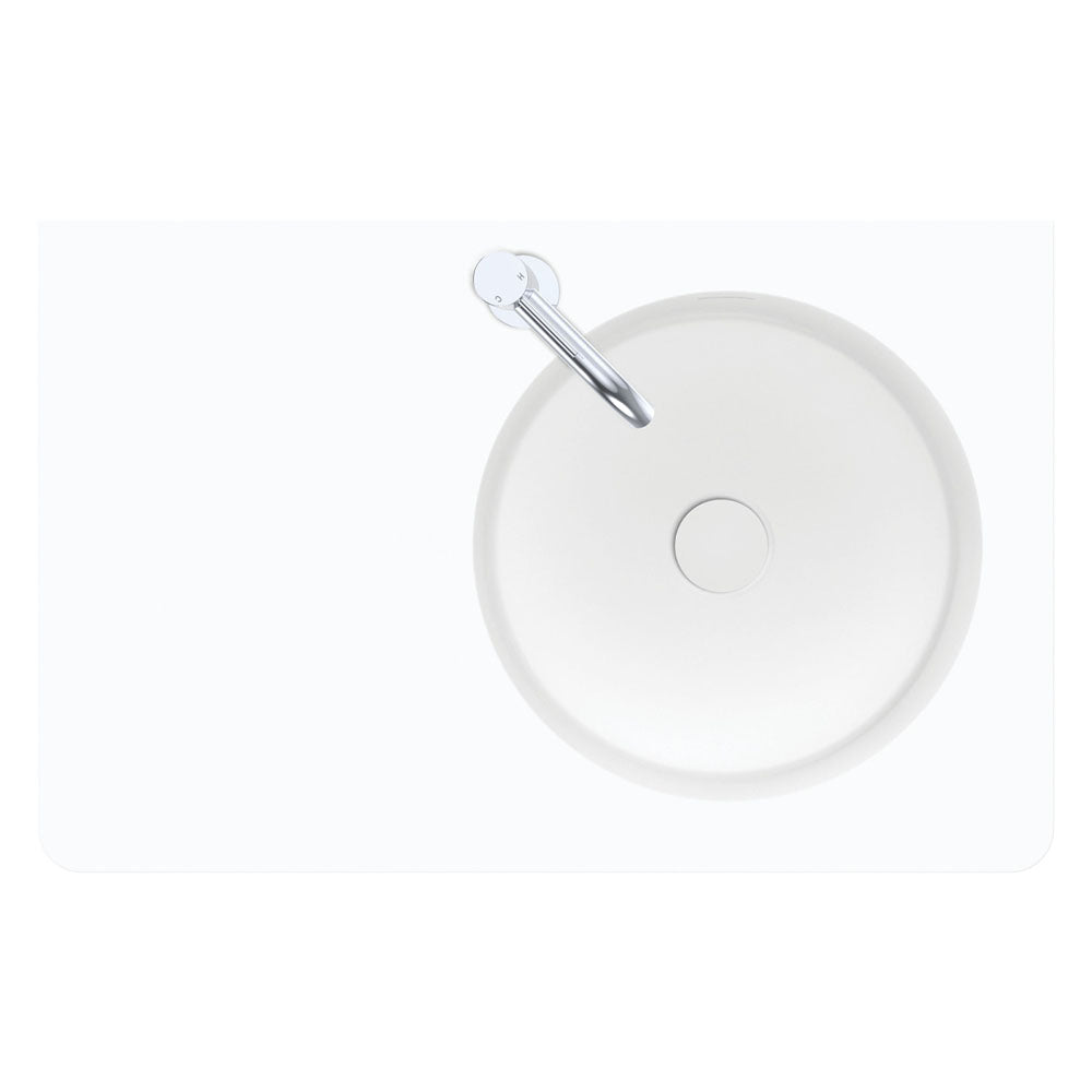 Encanto 700 Solid Surface Wall Basin - Matte White