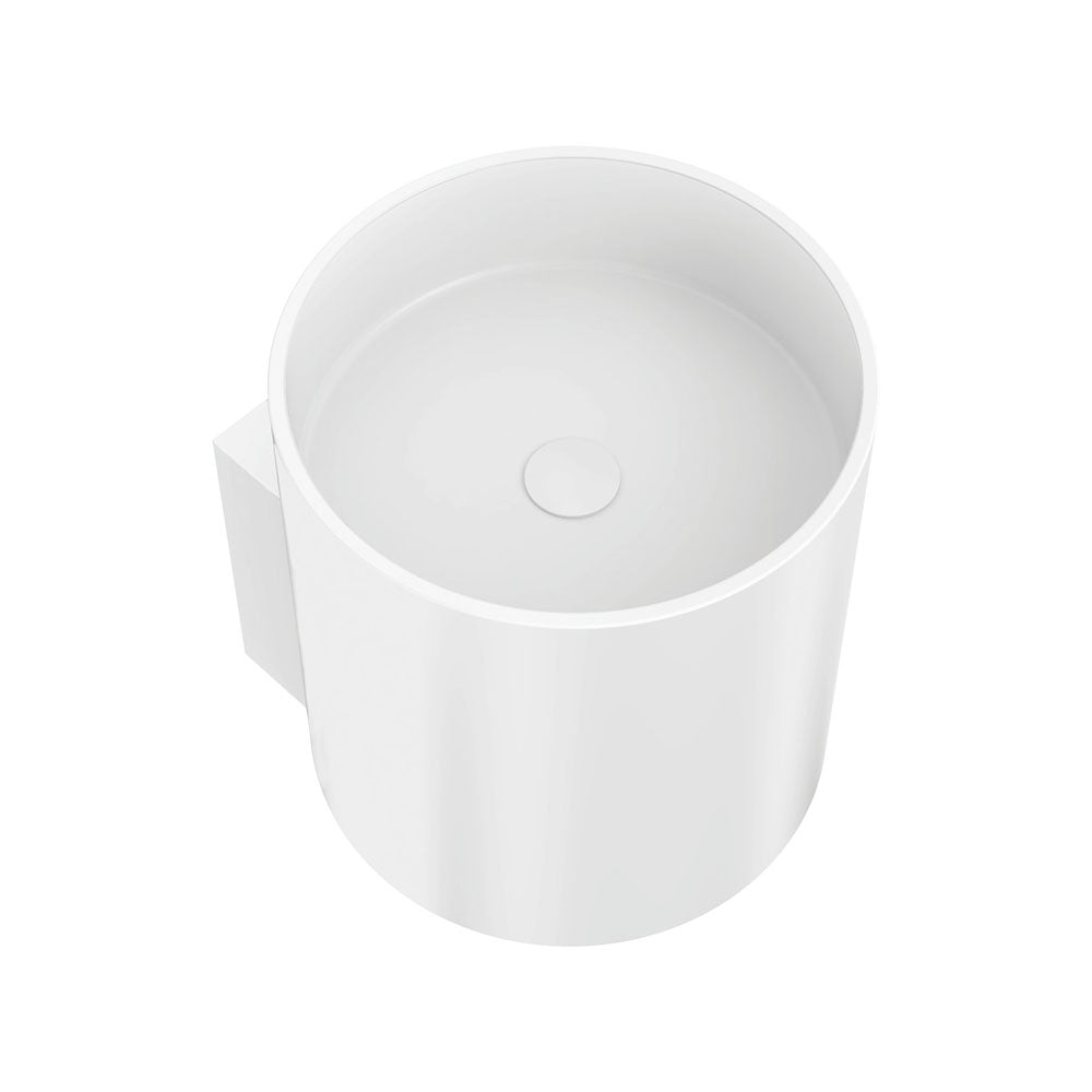 Livo Solid Surface Wall Basin - Matte White