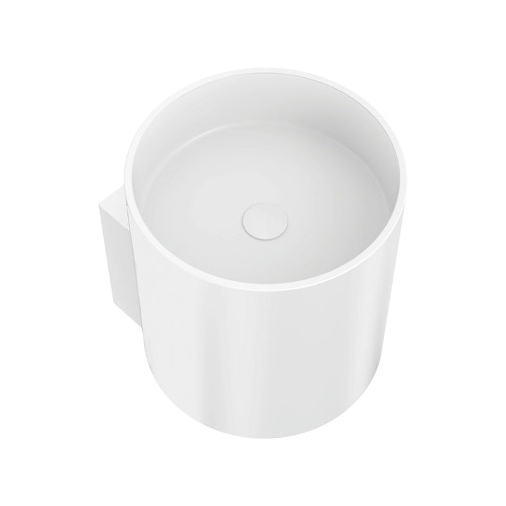 Livo Solid Surface Wall Basin - Matte White