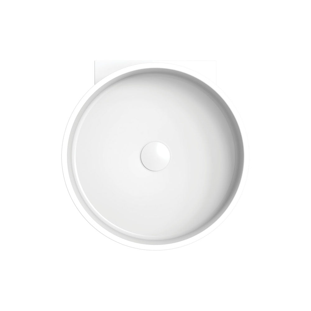 Livo Solid Surface Wall Basin - Matte White