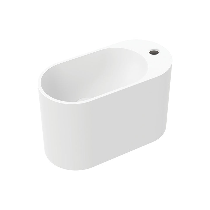 Ari Solid Surface Wall Basin - Matte White