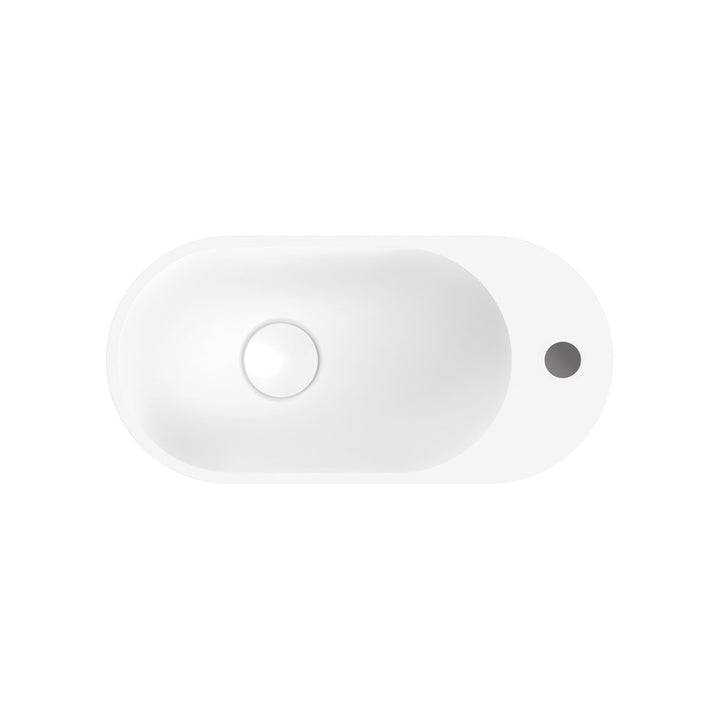 Ari Solid Surface Wall Basin - Matte White
