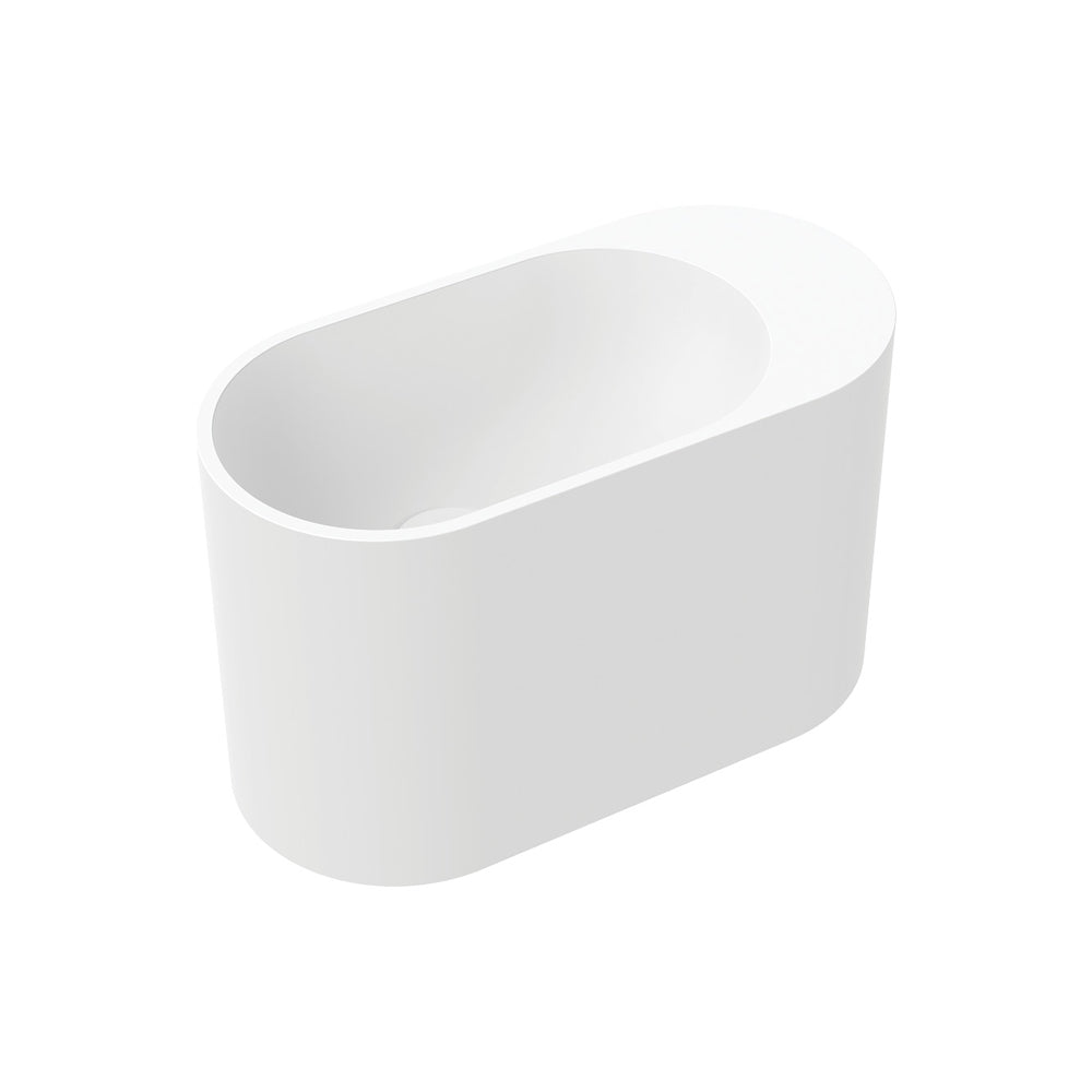 Ari Solid Surface Wall Basin - Matte White