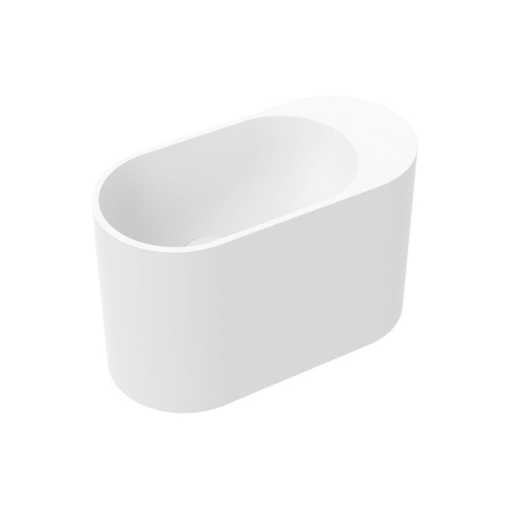 Ari Solid Surface Wall Basin - Matte White