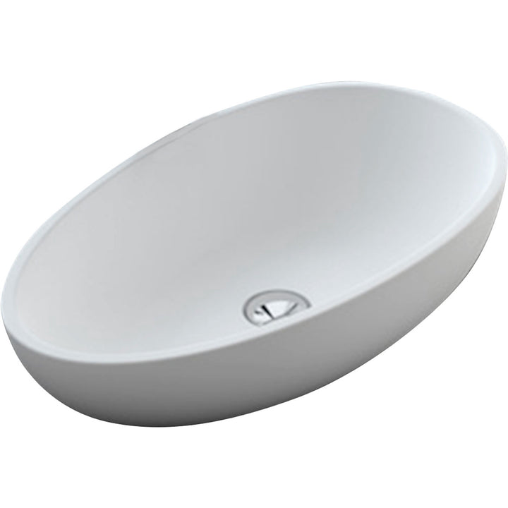 Bahama Mkii Solid Surface Above Counter Basin - Matte White