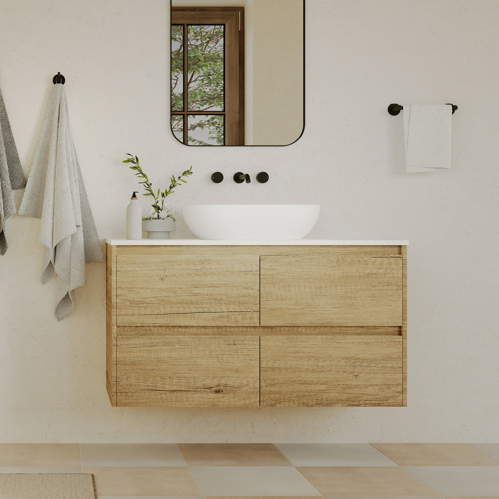 Nero Solid Surface Above Counter Basin - Matte White