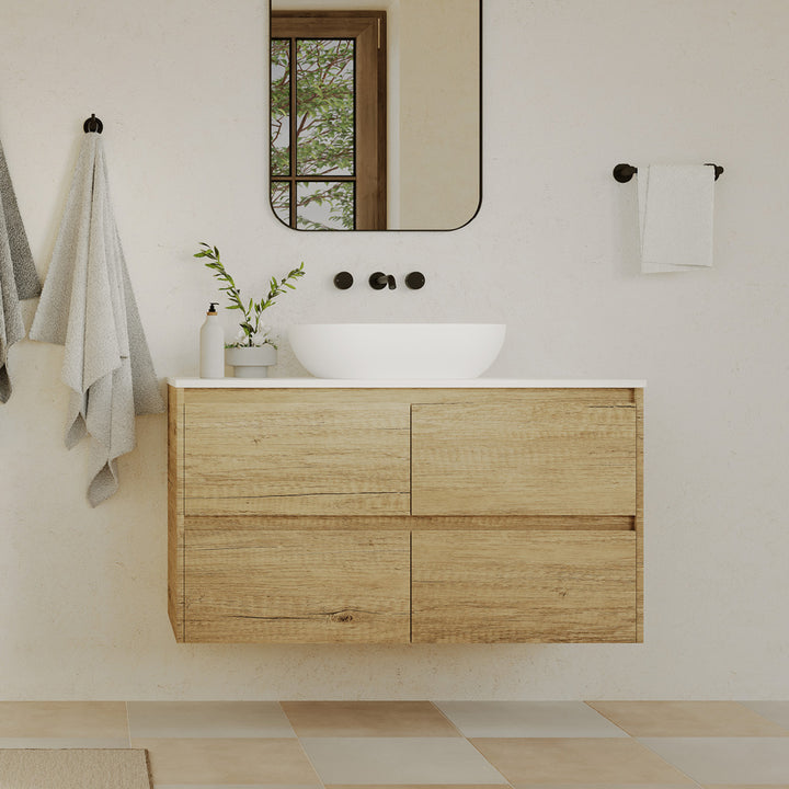 Nero Solid Surface Above Counter Basin - Matte White