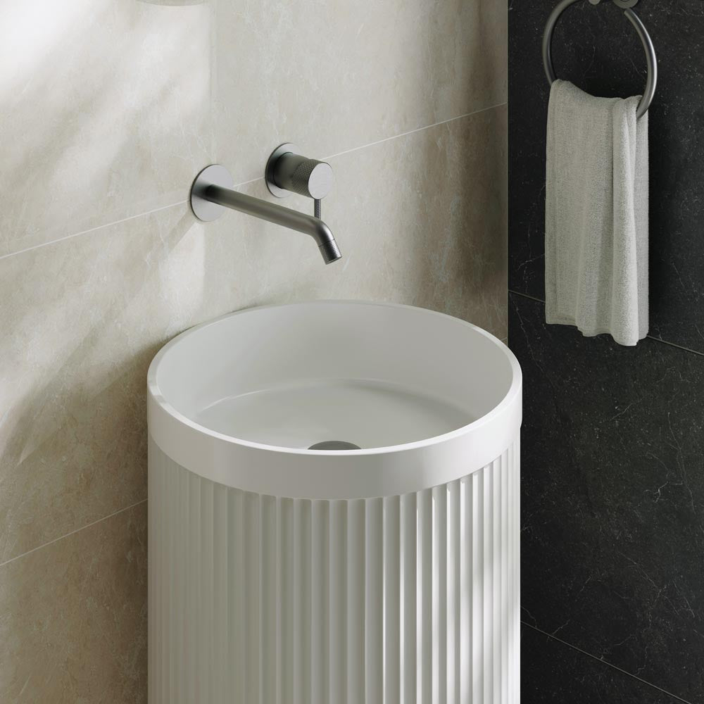 Minka Solid Surface Freestanding Basin - Matte White