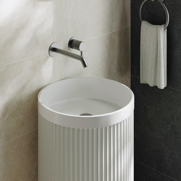 Minka Solid Surface Freestanding Basin - Matte White
