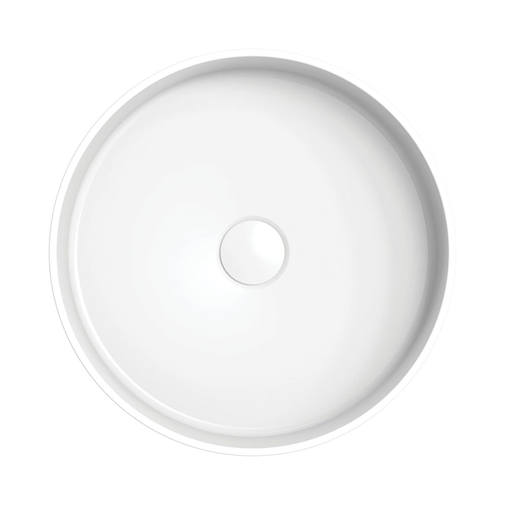 Minka Round Solid Surface Above Counter Basin - Matte White